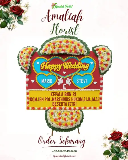Papan Bunga Pernikahan Sukasenang